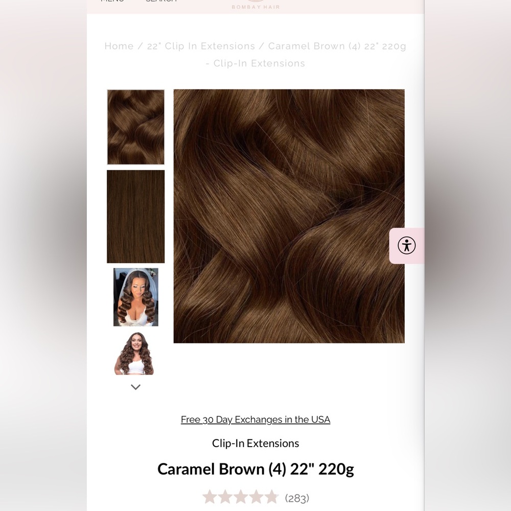 BOMBAY HAIR EXTENSIONS 22 inch 220 grams